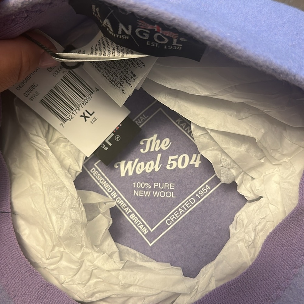 Kangol hat brand new with tags lavender 
The wool 504 - Picture 4 of 4